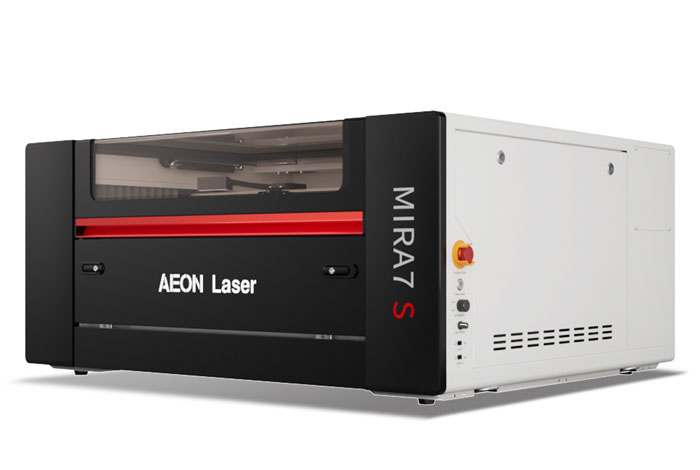 Aeon Mira7 S bite CO2 Desktop Laser Cutting Machine three-quarter view