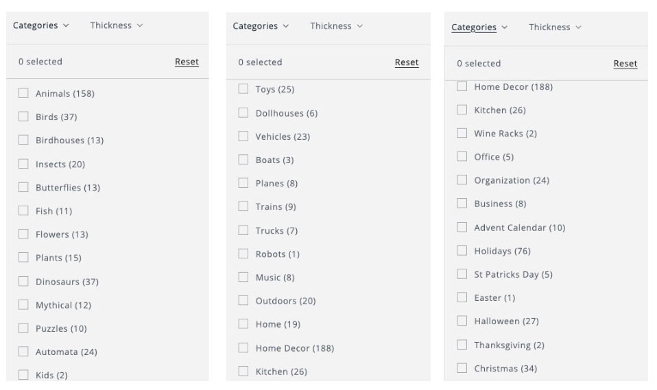 categories