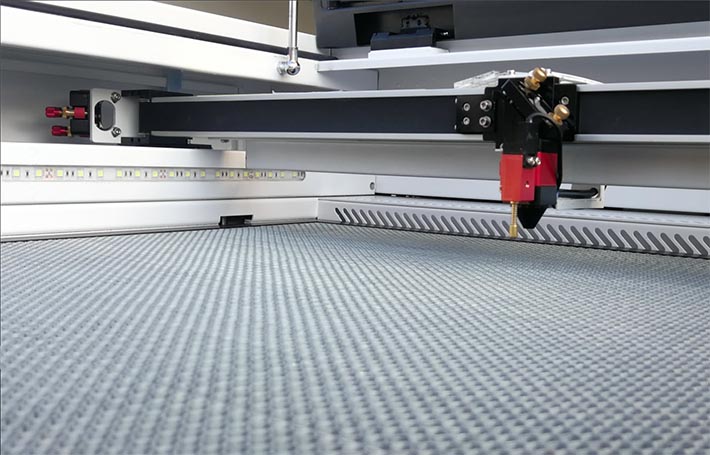 Aeon Mira 9 CO2 laser cutter honeycomb table