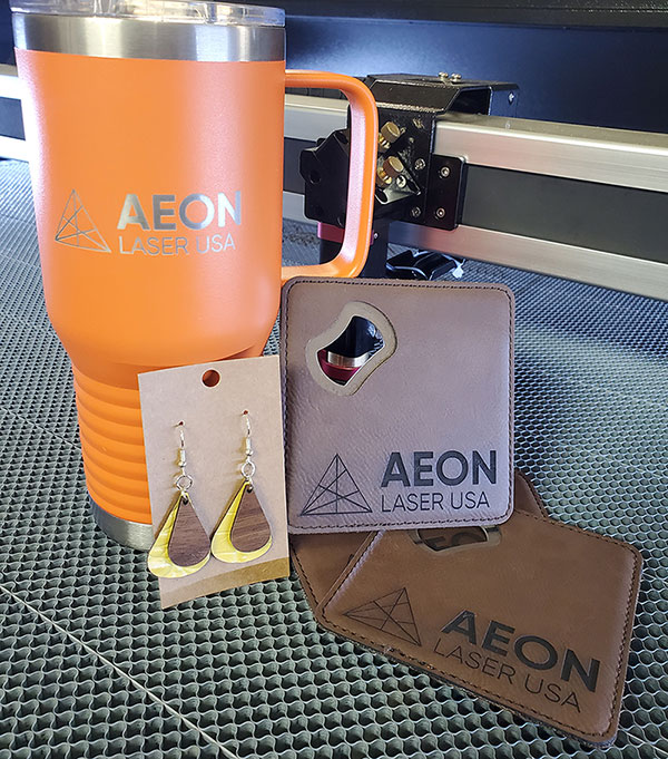 Custom Tumbler, Earrings, and coasters with 越南+无码+avi logo engraved